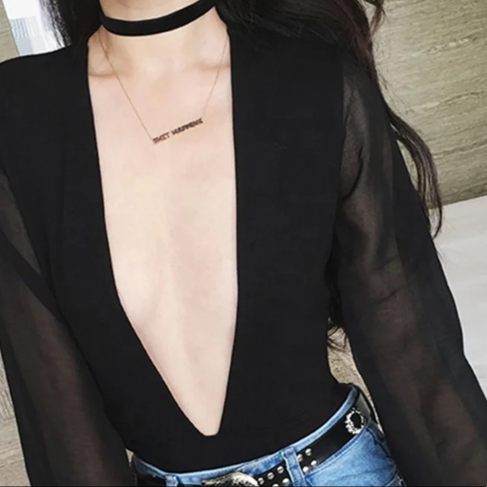 💫🔥🔥Sexy V-collar Long Sleeve Bodysuit🔥🔥💫